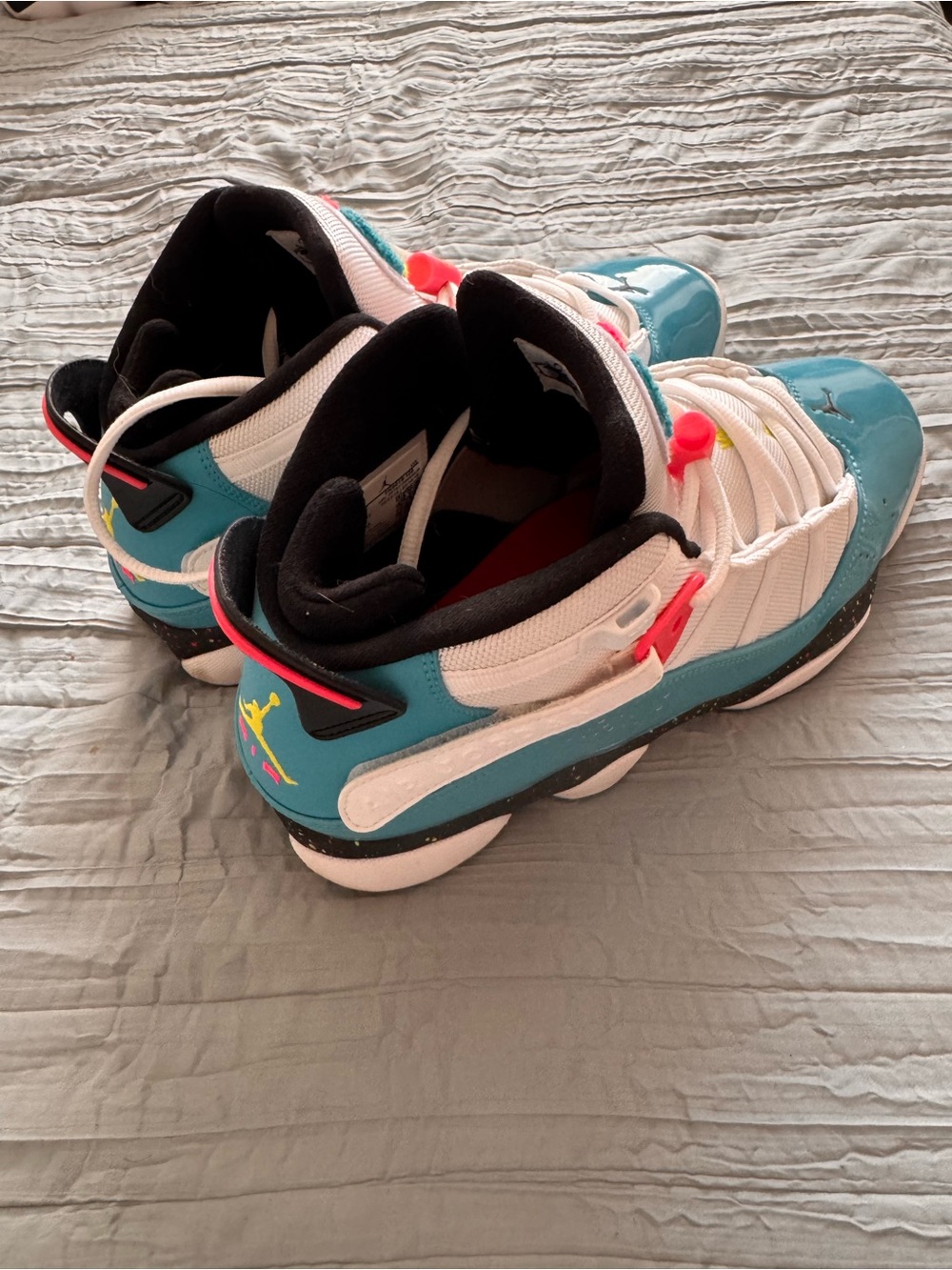 Jordan 6 Rings Blue Fury Cyber Pink - Picture 2 of 4